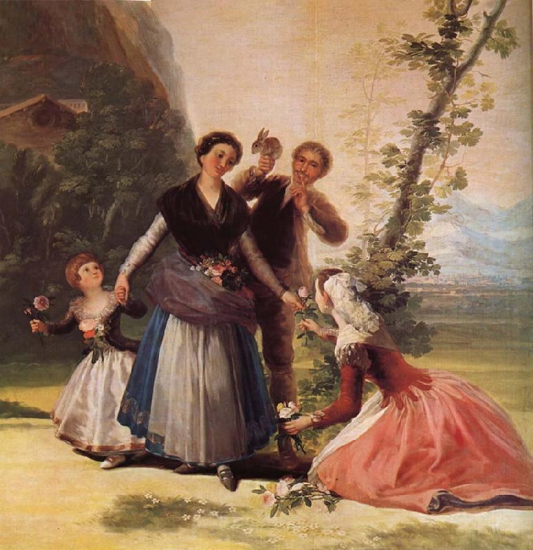 Francisco de Goya Blomsterforsaljerskan,omkring oil painting image